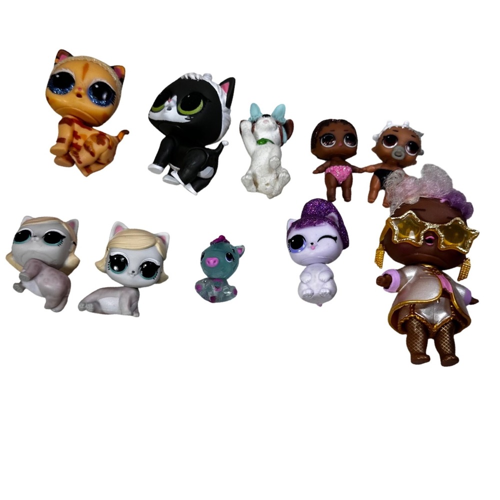 LOL Surprise Dolls Pets Lot 10+ Figures MGA Mixed‎ Bundle Glitter Flocked Series
